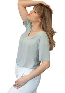 Koszulka damska oversize z krótkim rękawem PATTY miętowa