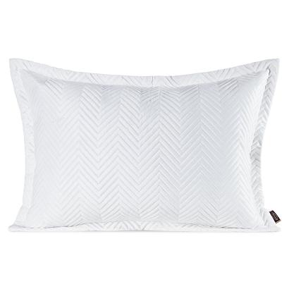 Poszewka dekoracyjna SOFIA 50x70 Eurofirany biała welwetowa