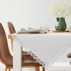 Obrus dekoracyjny CINDY 85x85 Eurofirany biały