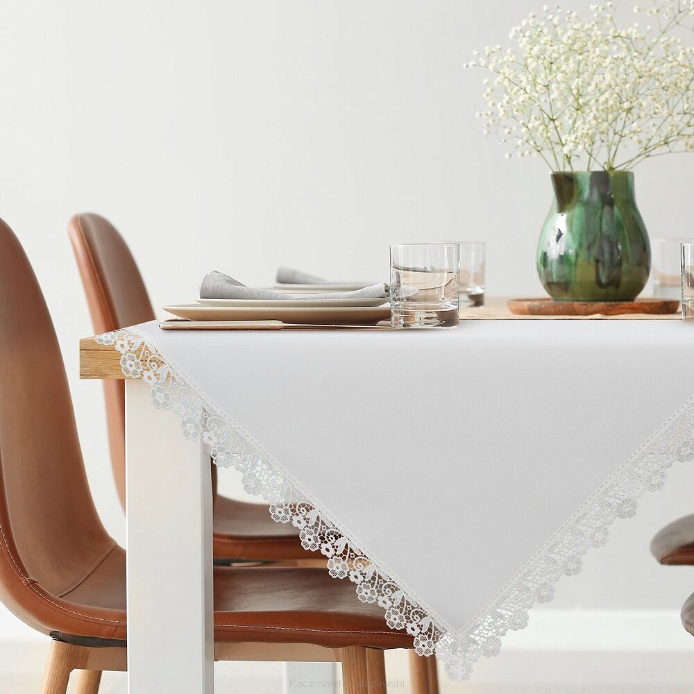 Obrus dekoracyjny CINDY 85x85 Eurofirany biały