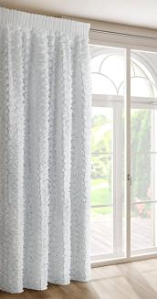 Zasłona gotowa na taśmie ROSES 140x270 Eva Minge Eurofirany biały