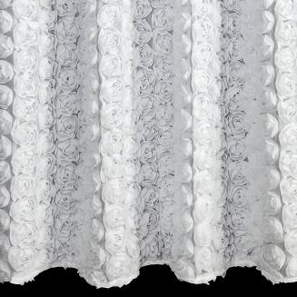 Zasłona gotowa na taśmie ROSES 140x270 Eva Minge Eurofirany biały
