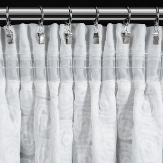 Zasłona gotowa na taśmie ROSES 140x270 Eva Minge Eurofirany biały