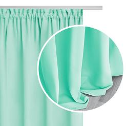 Zasłona gotowa na taśmie HOLD 140x250 zaciemniająca blackout miętowa