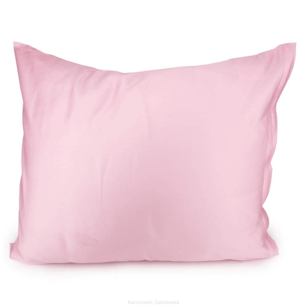 Poszewka satyna bawełniana 50x60 różowa