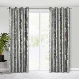 Zasłona gotowa na przelotkach MELODY 140x270 Eurofirany stalowy