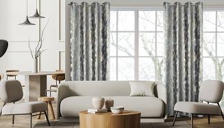 Zasłona gotowa na przelotkach MELODY 140x270 Eurofirany stalowy