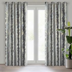 Zasłona gotowa na przelotkach MELODY 140x270 Eurofirany stalowy