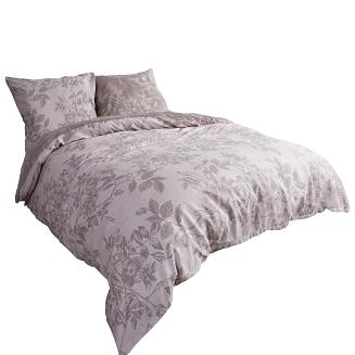 Pościel satyna bawełniana EXCLUSIVE HARISSA 160x200 Darymex beżowa liście