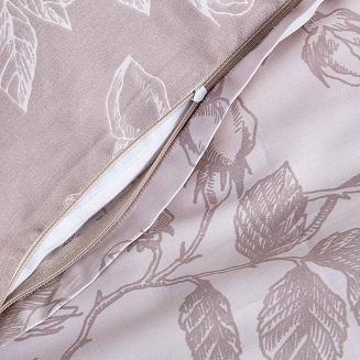 Pościel satyna bawełniana EXCLUSIVE HARISSA 160x200 Darymex beżowa liście