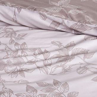 Pościel satyna bawełniana EXCLUSIVE HARISSA 160x200 Darymex beżowa liście