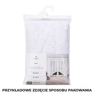 Firanka żakardowa gotowa na żabki LUDWIKA 310x160 biała