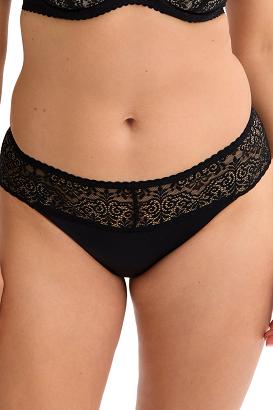 Figi damskie z koronką Malika 039 czarne