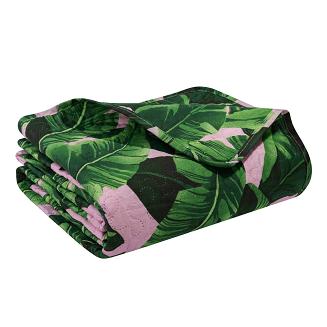 Narzuta dekoracyjna PLANTA 160x220 pikowana pudrowa w liście