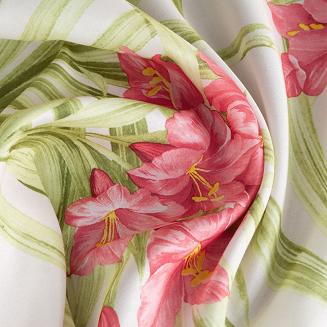 Zasłona gotowa na przelotkach MARI 140x250 Eurofirany zielony/czerwony