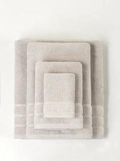 Ręcznik bawełniany o ryżowej strukturze Loren 30x30 kaszmirowy
