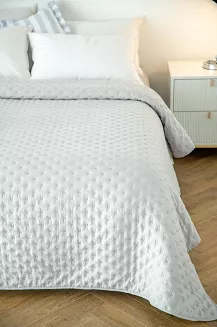 Narzuta dekoracyjna TERRA 220x240 pikowana szara