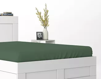 Prześcieradło Satyna Pure Zielone 120X200 Zg