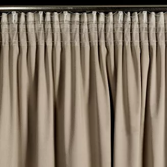 Zasłona gotowa na taśmie CARLI 140x250 Eurofirany ciemnobeżowy