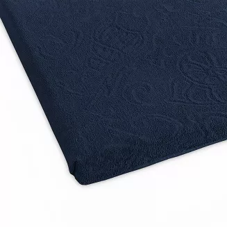 Prześcieradło frotte bez gumki Tulipan 175x220 ZWOLTEX granatowe GRUBE