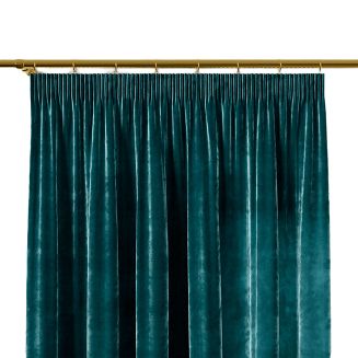 Zasłona gotowa na taśmie VELVI 140x240 petrolowa