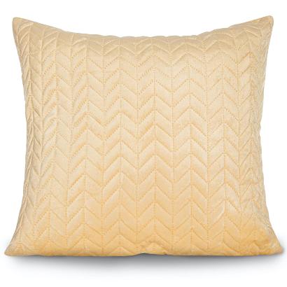 Poszewka dekoracyjna MOXIE 45x45 velvet beżowa w jodełkę
