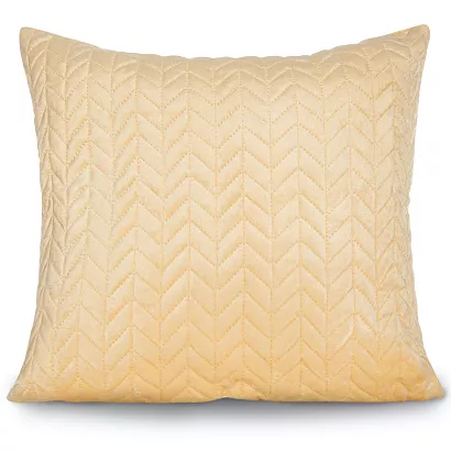 Poszewka dekoracyjna MOXIE 45x45 velvet beżowa w jodełkę