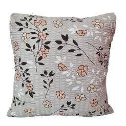 Poszewka z kory 40x40 beżowa roślinna łączka