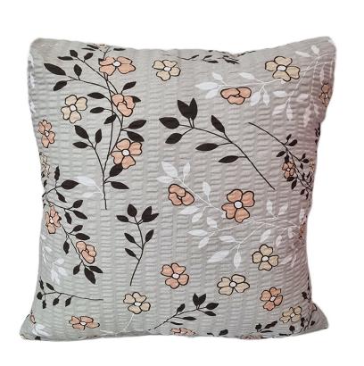 Poszewka z kory 40x40 beżowa roślinna łączka