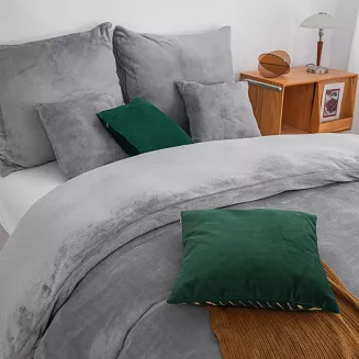 Pościel z mikrofibry MIŚ Cozy 200x220 szara
