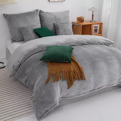 Pościel z mikrofibry MIŚ Cozy 220x200 szara