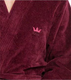 Szlafrok męski LUNA kod 850 bordowy - haft