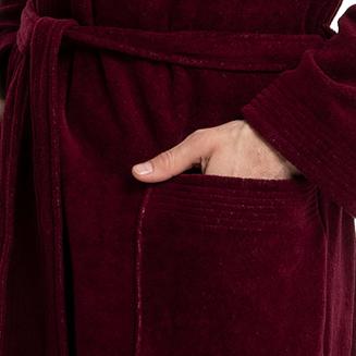 Szlafrok męski LUNA kod 850 bordowy