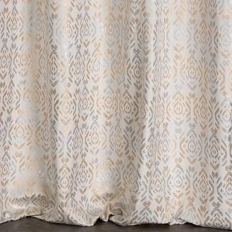 Zasłona gotowa na przelotkach LAURA 140x250 Eurofirany kremowy/złoty