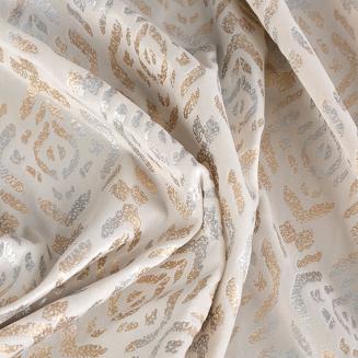Zasłona gotowa na przelotkach LAURA 140x250 Eurofirany kremowy/złoty
