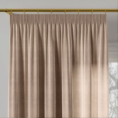 Zasłona gotowa na taśmie VELVI 140x230 jasnobeżowa