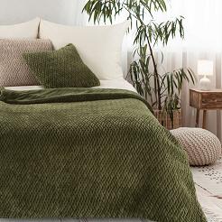 Koc narzuta KAYLA 130x160 Eurofirany ciemnozielony