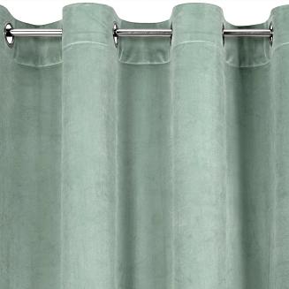 Zasłona gotowa na przelotkach ROSA 140x250 Design91 jasnomiętowy