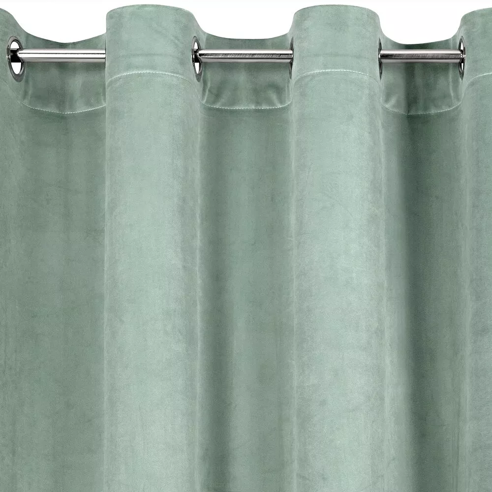 Zasłona gotowa na przelotkach ROSA 140x250 Design91 jasnomiętowy