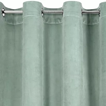 Zasłona gotowa na przelotkach ROSA 140x250 Design91 jasnomiętowa