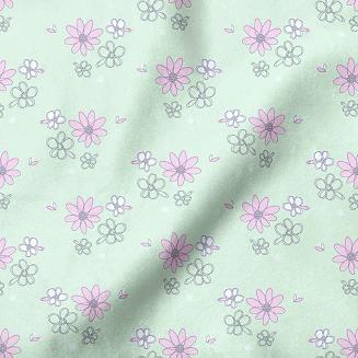 Szlafrok damski LUNA kod 390 miętowy w kwiaty