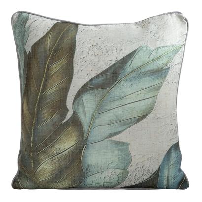 Poszewka dekoracyjna LEN 45x45 Eurofirany zielona popielata