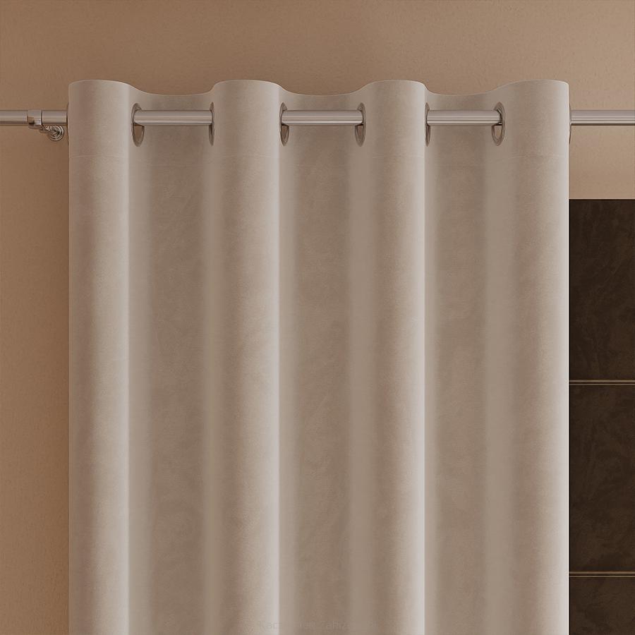 Zasłona gotowa na przelotkach VELVI 140x240 kremowa