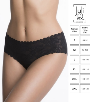 Figi damskie bezszwowe koronkowe BELLIE Julimex czarne