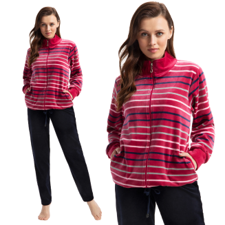 Dres damski welurowy LUNA kod 305 bordowy