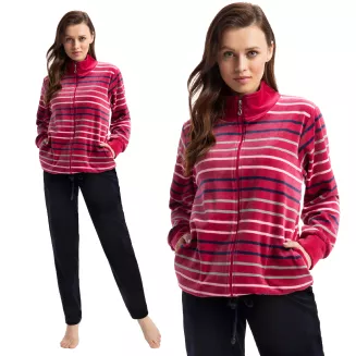 Dres damski welurowy LUNA kod 305 bordowy