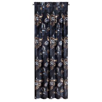 Firana gotowa na taśmie PEONIA2 140x270 Eurofirany czarny