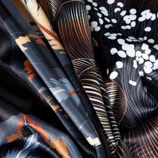 Firana gotowa na taśmie PEONIA2 140x270 Eurofirany czarny