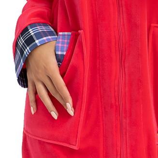 Szlafrok damski kod 289 LUNA welur koralowy