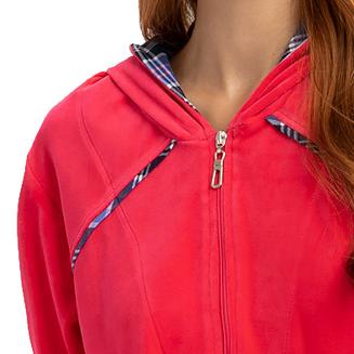 Szlafrok damski kod 289 LUNA welur koralowy